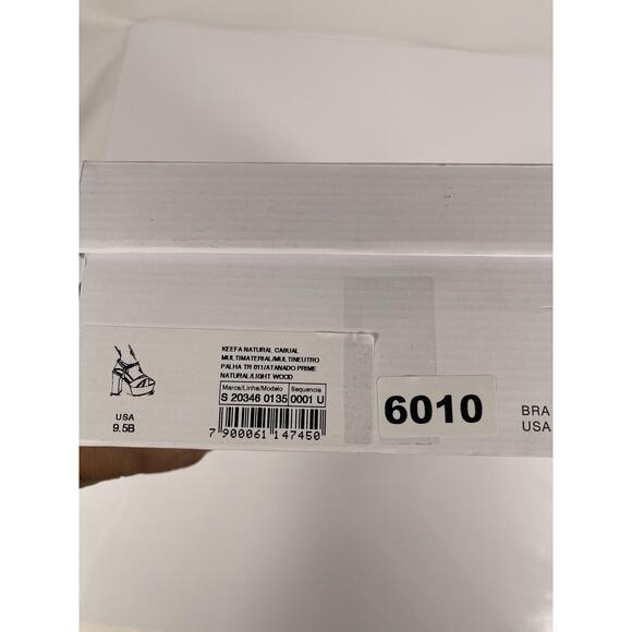 Schutz Keefa Shoes Women's Size 9.5 Natural Raffia Platform Block Heel Sandals - Picture 10 of 11